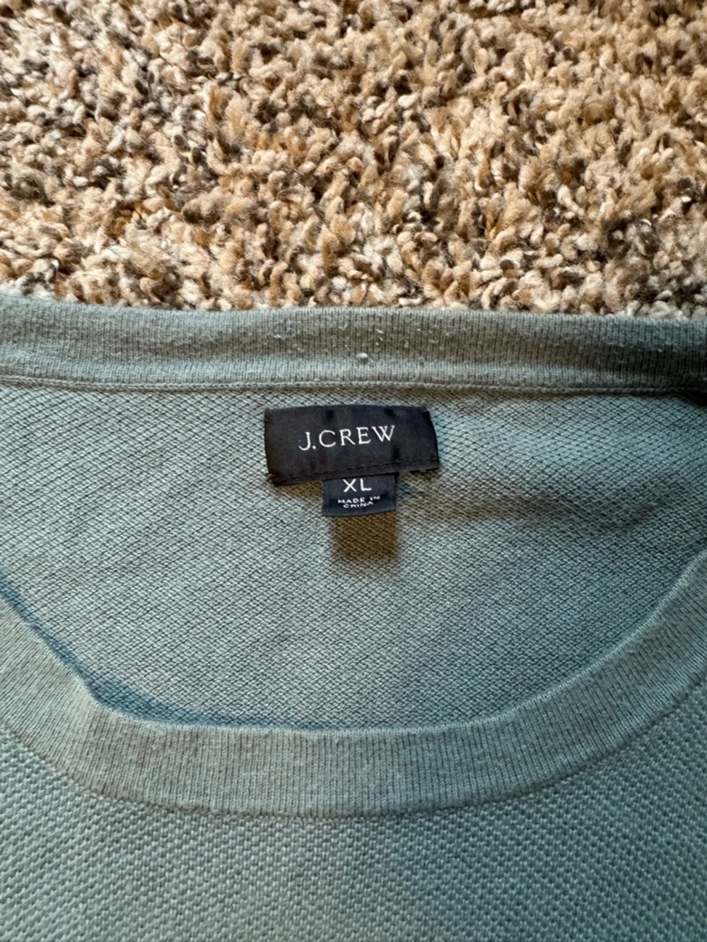 J. Crew Men's Crewneck Sweater in Sage green